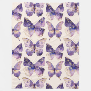 Lila Goldbarren Fleecedecke