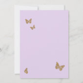 Lila Goldbarren-Quinceanera Einladung (Rückseite)