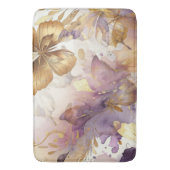 Lila- & Goldbarren Wasserfarbenschmetterlinge Badematte (Vorderseite Vertikal)