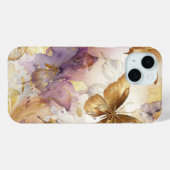 Lila- & Goldbarren Wasserfarbenschmetterlinge Case-Mate iPhone Hülle (Rückseite (Horizontal))