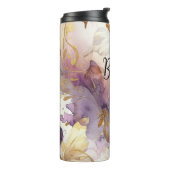 Lila- & Goldbarren Wasserfarbenschmetterlinge Thermosbecher (Nach links gedreht)