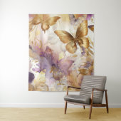 Lila- & Goldbarren Wasserfarbenschmetterlinge Wandteppich (Beispiel)