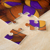 lila Goldbasketballmannschaft - Farben personalisi Puzzle (Seite)