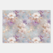 Lila Goldblume Geschenkpapier Set (Vorderseite)