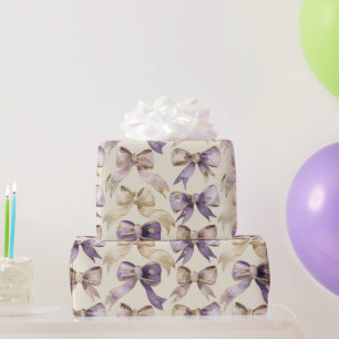 Lila Goldbuchten zum Geburtstag Geschenkpapier