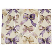 Lila Goldbuchten zum Geburtstag Große Geschenktüte (Vorderseite)