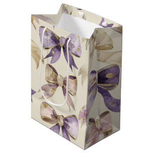 Lila Goldbuchten zum Geburtstag Mittlere Geschenktüte
