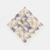 Lila Goldbuchten zum Geburtstag Serviette (Ecke)