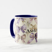 Lila Goldbuchten zum Geburtstag Tasse (Vorderseite Links)