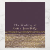 Lila Goldchic Sparkling Glam Party Weinkeller Weinetikett (Einzelnes Label)