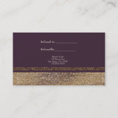 Lila Goldchic Sparkling Glam Verleihung eines Freu Empfehlungskarte (Rückseite)