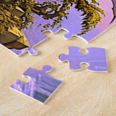 Lila Golddrache auf Burg Puzzle (Seite)