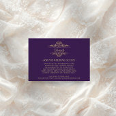 Lila Golden Luxe Hochzeitskarte Begleitkarte