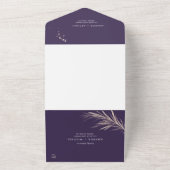 Lila Golden Twigs Elegantes Hochzeitspazieren All In One Einladung (Außenbereich)