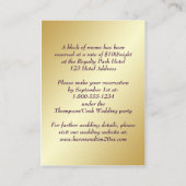 Lila, goldene, florale Schmetterlingskarte Begleitkarte (Rückseite)