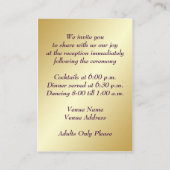 Lila, goldene, florale Schmetterlingskarte Begleitkarte (Rückseite)