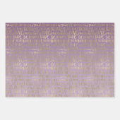 Lila goldene inspirierende Wörter Geschenkpapier Set (Vorderseite 3)