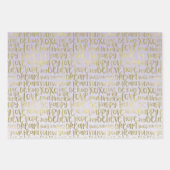 Lila goldene inspirierende Wörter Geschenkpapier Set (Vorderseite)