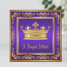 Lila Goldene Krone Royal Geburtstagsfirmenfeier