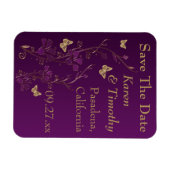 Lila, goldene Schmetterlingsflora speichert das Da Magnet (Horizontal)