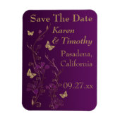 Lila, goldene Schmetterlingsflora speichert das Da Magnet (Vertikal)