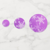 Lila Goldene Schneeflocken Minimalistisch Weihnach Konfetti (Rückseiten)