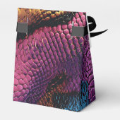 Lila, goldene und blaue Schlangenhaut Geschenkschachtel (Rückseite)