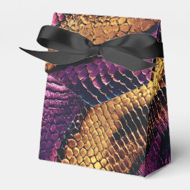 Lila, goldene und blaue Schlangenhaut Geschenkschachtel