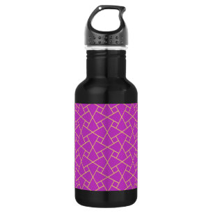 Lila Goldenen Effekt Islamischer Pattern Wasserfla Trinkflasche