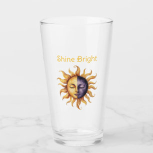 Lila Goldener Glanz Helle Sonne Glas
