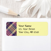 Lila, goldener und blauer Tartan (Insitu)