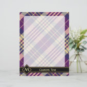 Lila, goldener und blauer Tartan (Stehend Vorderseite)