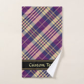 Lila, goldener und blauer Tartan Badhandtuch Set (Handtuch)