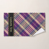 Lila, goldener und blauer Tartan Badhandtuch Set (Handtuch)