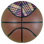 Lila, goldener und blauer Tartan Basketball (Rechts)