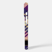 Lila, goldener und blauer Tartan Case-Mate iPhone Hülle (Rückseite / Links)