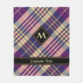 Lila, goldener und blauer Tartan Fleecedecke (Vorderseite)
