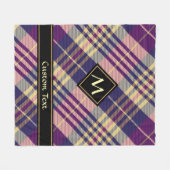 Lila, goldener und blauer Tartan Fleecedecke (Vorderseite (Horizontal))