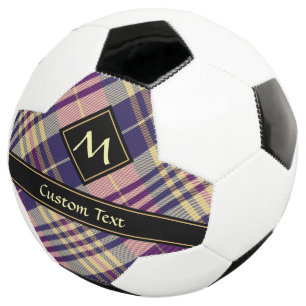 Lila, goldener und blauer Tartan Fußball