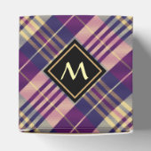 Lila, goldener und blauer Tartan Geschenkschachtel (Oben)