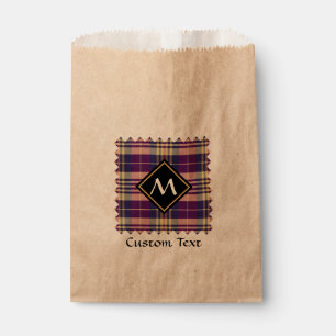 Lila, goldener und blauer Tartan Geschenktütchen
