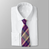 Lila, goldener und blauer Tartan Krawatte (Gebunden)