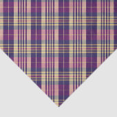 Lila, goldener und blauer Tartan Seidenpapier (Ausschnitt)