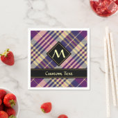 Lila, goldener und blauer Tartan Serviette (Beispiel)