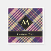 Lila, goldener und blauer Tartan Serviette (Vorderseite)