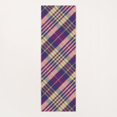 Lila, goldener und blauer Tartan Yogamatte (Rückseite)