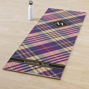 Lila, goldener und blauer Tartan Yogamatte