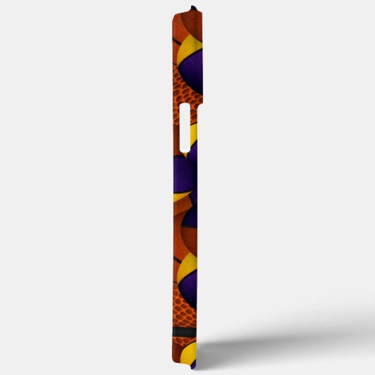 Lila goldenes Mannschaftsfarbenmuster Case-Mate iPhone Hülle (Rückseite / Rechts)