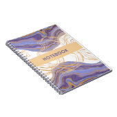 lila, goldenes und weißes Notebook Notizblock (Rechte Seite)