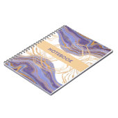 lila, goldenes und weißes Notebook Notizblock (Linke Seite)